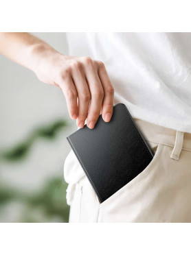 Θήκη Διαβατηρίου Bluetooth Tracker Ασύρματη Φόρτιση Συσκευές Apple Hoco E91g Μαύρο