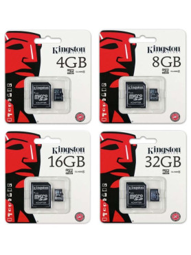 Kingston microSDHC 8GB Class 10 High Speed με αντάπτορα
