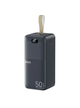 Remax RPP-117 Power Bank 50000mAh 27W με 2 Θύρες USB-A και Θύρα USB-C Power Delivery Μαύρο