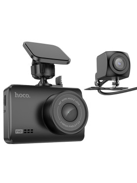 Hoco DV3 Σετ Κάμερα DVR Αυτοκινήτου 1080P με Οθόνη 2.45" Wi-Fi, GPS & Κάμερα Οπισθοπορείας