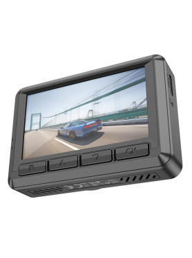 Hoco DV3 Σετ Κάμερα DVR Αυτοκινήτου 1080P με Οθόνη 2.45" Wi-Fi, GPS & Κάμερα Οπισθοπορείας