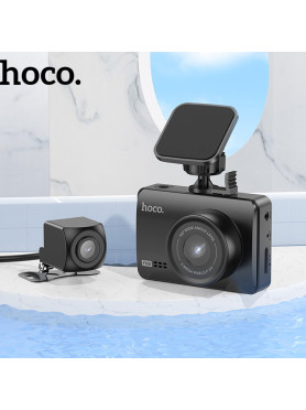 Hoco DV3 Σετ Κάμερα DVR Αυτοκινήτου 1080P με Οθόνη 2.45" Wi-Fi, GPS & Κάμερα Οπισθοπορείας
