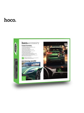 Hoco DV3 Σετ Κάμερα DVR Αυτοκινήτου 1080P με Οθόνη 2.45" Wi-Fi, GPS & Κάμερα Οπισθοπορείας
