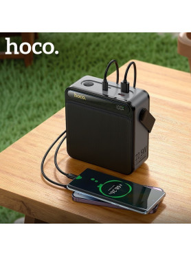 Hoco J161 Power Bank 80000mAh 22.5W με 2 Θύρες USB-A και Θύρα USB-C Power Delivery Μαύρο