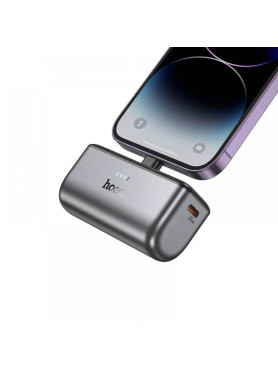 Hoco Q31 Lightning Power Bank 5000mAh Γκρι