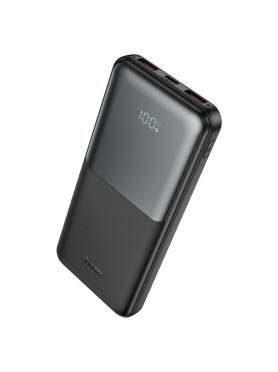 Hoco J136 Sirui Power Bank 10000mAh 22.5W με 2 Θύρες USB-A και Θύρα USB-C Μαύρο
