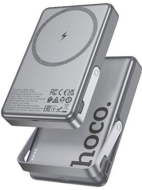 Hoco Q36 MagSafe Power Bank 5000mAh 20W με Θύρα USB-C Power Delivery / Quick Charge 3.0 Γκρι