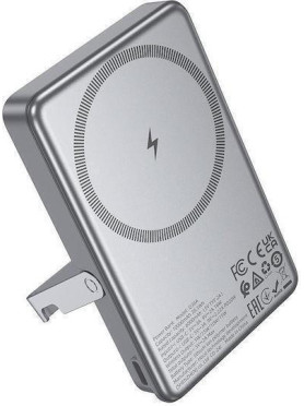 Hoco Q36 MagSafe Power Bank 5000mAh 20W με Θύρα USB-C Power Delivery / Quick Charge 3.0 Γκρι