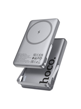 Hoco Q36 MagSafe Power Bank 5000mAh 20W με Θύρα USB-C Power Delivery / Quick Charge 3.0 Γκρι