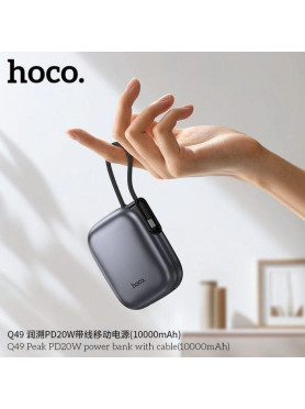 Hoco Q49 Power Bank 10000mAh με Θύρα USB-C Γκρι