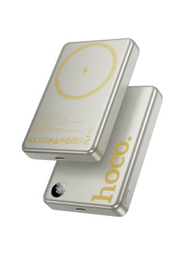 Hoco Q34 MagSafe Power Bank 10000mAh 20W με Θύρα USB-C Power Delivery Titanium
