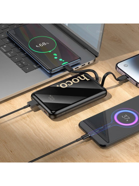 Hoco Q37 Power Bank 10000mAh 22.5W με Θύρα USB-A και Θύρα USB-C Power Delivery Μαύρο