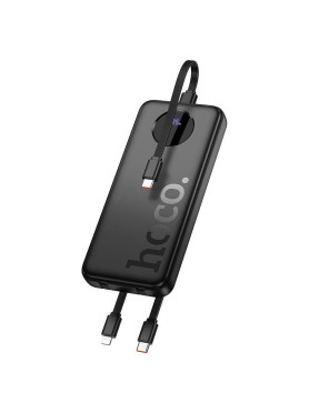 Hoco J132 Power Bank 10000mAh με Θύρα USB-A και Θύρα USB-C Μαύρο