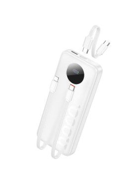 Hoco J132 Power Bank 10000mAh με Θύρα USB-A και Θύρα USB-C Λευκό
