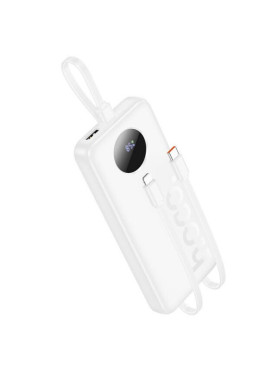 Hoco J132 Power Bank 10000mAh με Θύρα USB-A και Θύρα USB-C Λευκό