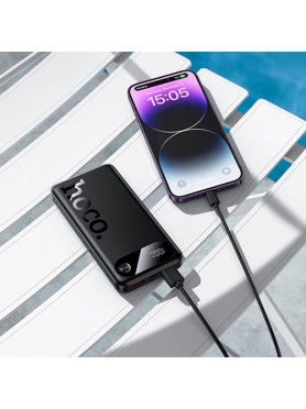 Hoco J154 Power Bank 10000mAh με 2 Θύρες USB-A και Θύρα USB-C Power Delivery Μαύρο