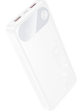 Hoco J154 Power Bank 10000mAh με 2 Θύρες USB-A και Θύρα USB-C Power Delivery Λευκό