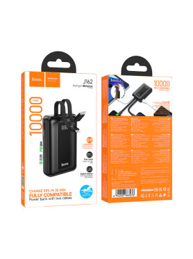 Hoco J162 Power Bank 10000mAh 20W με Θύρα USB-A και Θύρα USB-C Power Delivery / Quick Charge 3.0 Μαύρο