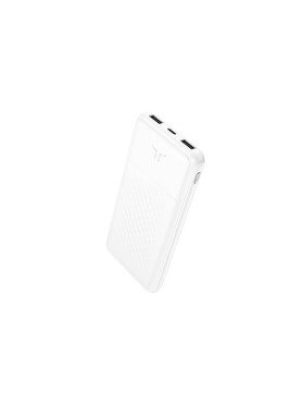Hoco DB90 Power Bank 10000mAh με 2 Θύρες USB-A Λευκό