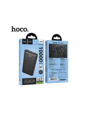 Hoco DB90 Power Bank 10000mAh με 2 Θύρες USB-A Μαύρο