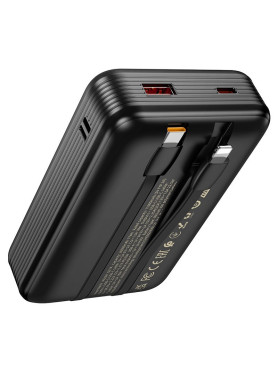 Hoco Q37A Graceful Power Bank 20000mAh 22.5W με Θύρα USB-A και Θύρα USB-C Μαύρο