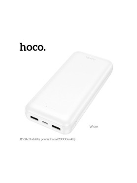 Hoco J153A Power Bank 20000mAh με Θύρα USB-A και Θύρα USB-C Λευκό