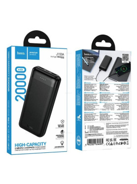 Hoco J153A Power Bank 20000mAh με Θύρα USB-A και Θύρα USB-C Μαύρο