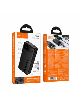 Hoco J154A Victorious Power Bank 20000mAh 22.5W με 2 Θύρες USB-A και Θύρα USB-C Power Delivery Μαύρο