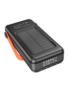 Hoco Ηλιακό Power Bank 30000mAh Μαύρο
