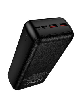 Hoco J159B Power Bank 30000mAh με 2 Θύρες USB-A και Θύρα USB-C Power Delivery Μαύρο