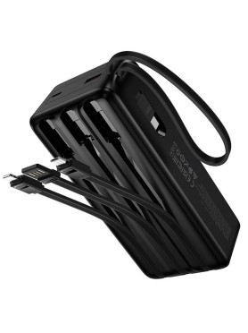 Hoco J156B Founder Power Bank 30000mAh 22.5W με Θύρα USB-A και Θύρα USB-C Power Delivery / Quick Charge 3.0 Μαύρο