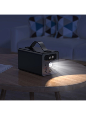 Hoco J138 Power Bank 60000mAh 22.5W με 3 Θύρες USB-A και 2 Θύρες USB-C Power Delivery / Quick Charge 3.0 Μαύρο