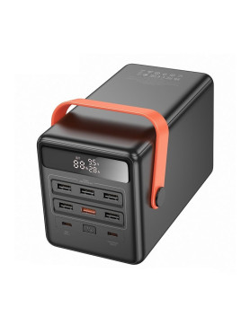 Hoco DB03 Max Power Bank 100000mAh 65W με 6 Θύρες USB-A και 2 Θύρες USB-C Μαύρο