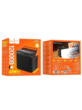 Hoco DB101A Power Bank 120000mAh 65W με Θύρα USB-A Power Delivery Μαύρο