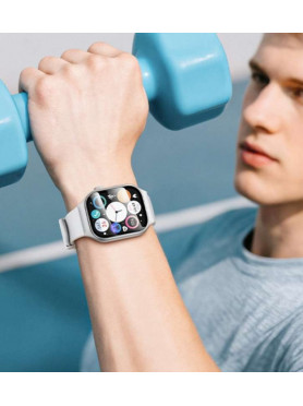 Hoco Y33 Smartwatch με Παλμογράφο (Ασημί)