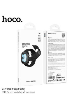 Hoco Y42 Smartwatch με Παλμογράφο (Μαύρο)