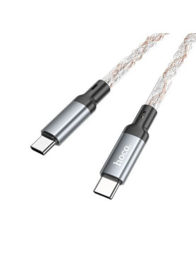 Hoco U112 Shine LED USB 2.0 Cable USB-C male - USB-C 60W PD Πολύχρωμο 1m HOC-788825