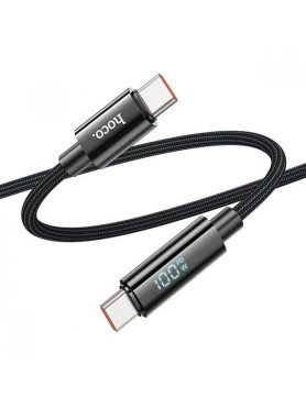 Hoco U125 USB 2.0 Cable USB-C male - USB-C 100W PD Μαύρο 1m