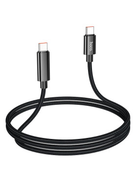 Hoco U125 USB 2.0 Cable USB-C male - USB-C 100W PD Μαύρο 1m