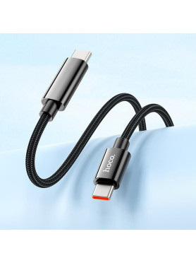 Hoco U125 USB 2.0 Cable USB-C male - USB-C 100W PD Μαύρο 1m