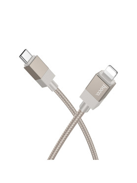 Hoco X110 Honorific Braided USB-C to Lightning Cable 27W Χρυσό 1m