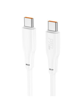 Hoco X93 Force USB 3.2 Cable USB-C male - USB-C 60W Λευκό 2m HC-X932CC-WH