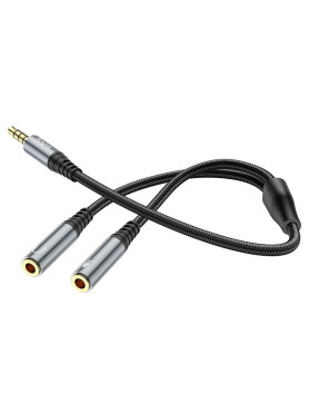 Hoco UPA21 Μετατροπέας 3.5mm male σε 3.5mm 2x female 1τμχ