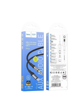 Hoco UPA26 Braided USB 2.0 Cable USB-C male - 3.5mm Μαύρο 1m