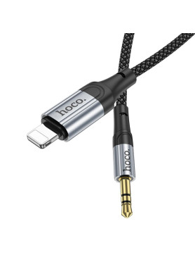 Hoco UPA26 3.5mm to Lightning Cable Μαύρο 1m (UPA26)