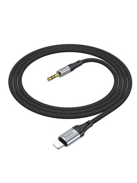 Hoco UPA26 3.5mm to Lightning Cable Μαύρο 1m (UPA26)