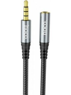 Hoco Καλώδιο Ήχου TRRS 3.5mm male - 3.5mm female Μαύρο 1m UPA20