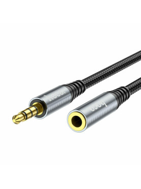 Hoco Καλώδιο Ήχου TRRS 3.5mm male - 3.5mm female Μαύρο 1m UPA20