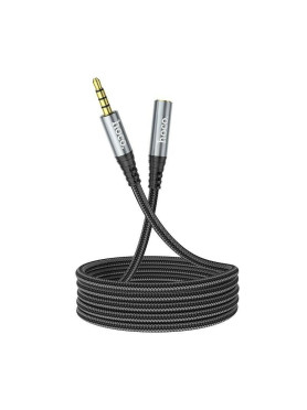 Hoco Καλώδιο Ήχου TRRS 3.5mm male - 3.5mm female Μαύρο 1m UPA20