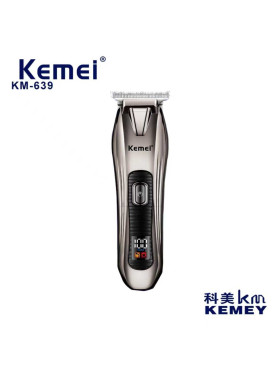 Kemei Επαναφορτιζόμενη Κουρευτική Μηχανή Ασημί KM-639